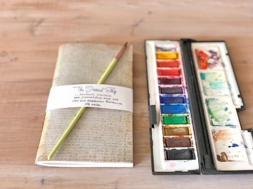 Picture of Travellers Notebooks Watercolor - with pockets & cards #2